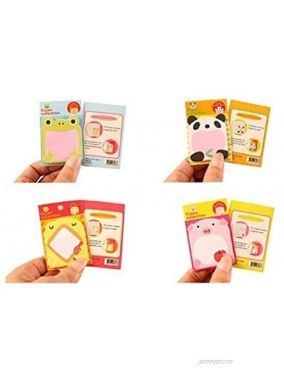Sticky Notes 8-Packs Self Sticky Notes in Different Shapes Creative Self-Stick Notes Colorful Super Sticky Notes Memo Notes for Students Home Office -Easy Post and Use Animal