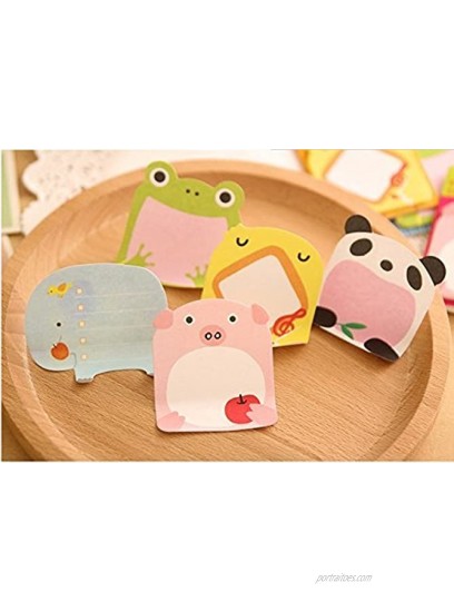 Sticky Notes 8-Packs Self Sticky Notes in Different Shapes Creative Self-Stick Notes Colorful Super Sticky Notes Memo Notes for Students Home Office -Easy Post and Use Animal