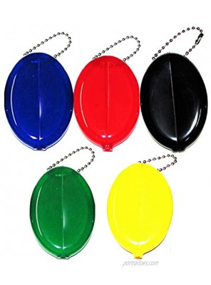 USA Made Oval Squeeze Coin Purse 5 New Coin Purses in Popular Colors