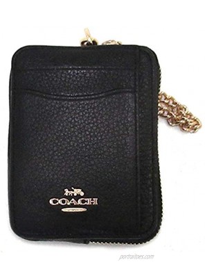 Coach Zip Card Case Black Style No 6303