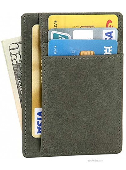 EKCIRXT Womens Slim RFID Blocking Credit Card Holder， Minimalist Leather Front Pocket Wallet
