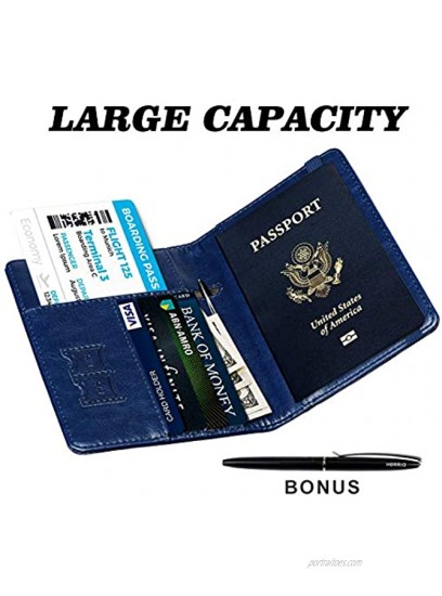 HERRIAT Passport Holder Cover Case RFID Blocking Travel Wallet Card Case