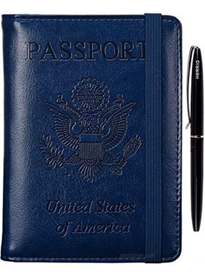 HERRIAT Passport Holder Cover Case RFID Blocking Travel Wallet Card Case