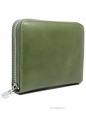 imeetu RFID Blocking Card Holder Case Leather Wallet with 24 Card Slots Green
