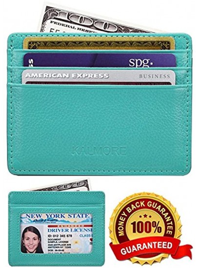 KALMORE Women's Credit Card Holder Leather Slim Minimalist Wallet