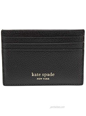 Kate Spade New York Eva Small Slim Cardholder Black Patina One Size