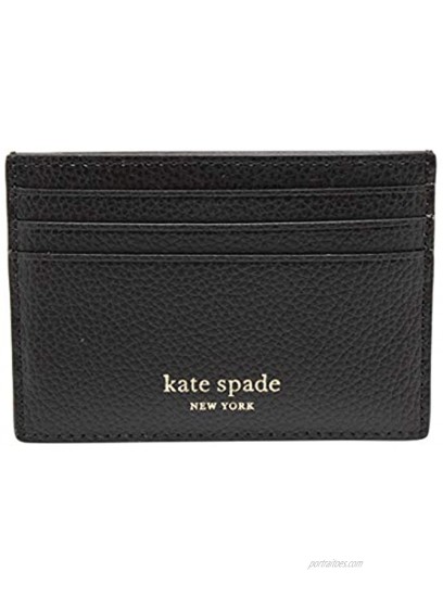 Kate Spade New York Eva Small Slim Cardholder Black Patina One Size
