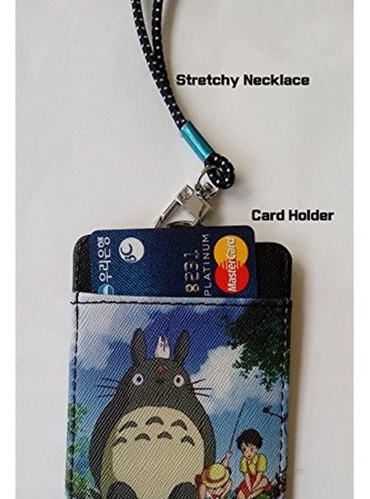 KUBRICK Ryan Basic Card Holder Necklace Wallet ID Badge [Stretchy Strap] PU Leather Credit Card Case Tube