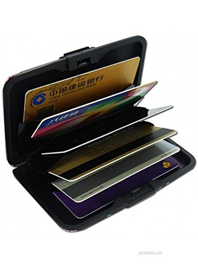 LIZIMANDU RFID Blocking Credit Card Holder for Men Women,Stylish Travel Wallet,Best Protection for Bank Debit ID ATM Cards Against Scanning Criminals1-Peach Blossom