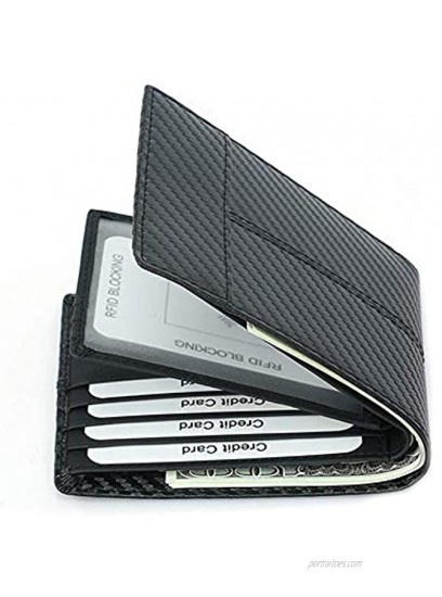 MINTEGRA RFID Blocking Card Wallet Minimalist Clutch Wallets Carbon Fiber Slim Card Holders with