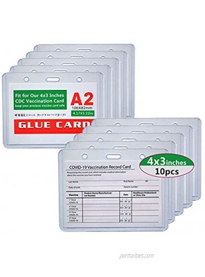 NILSTOREY CDC Vaccination Card Protector 4 X 3 Inches Immunization Record Vaccine Cards Holder A2 Sleeve for Events & Travel 10PCS