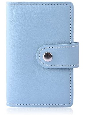 Qitian Women small leather wallet,Special PU fabric bule short clutch bag zipper coin purse mini card holder