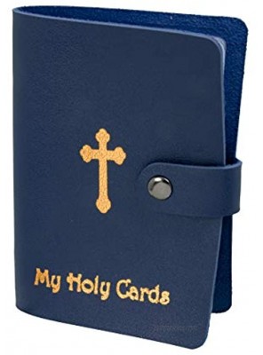 Religious My Holy Card Holder with Gold Stamped Cross Design 5 1 4 Inch
