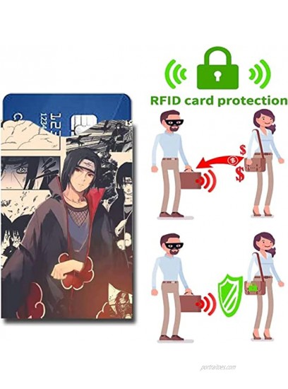 RFID Blocking Sleeves,RFID Shielding Sleeve Credit Card Protector Anti-Theft Credit Card Holder,Easy to Identify,Naruto Personalized Your RFID Shielding Sleeve,Very Suitable for Wallets 1