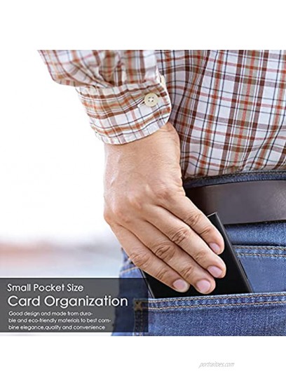 RFID Credit Card Holder Metal Wallets Credit Card Protector Business Card Holder for Men Women Gift Box Package,Upgrade 10 Card Slots（Black）