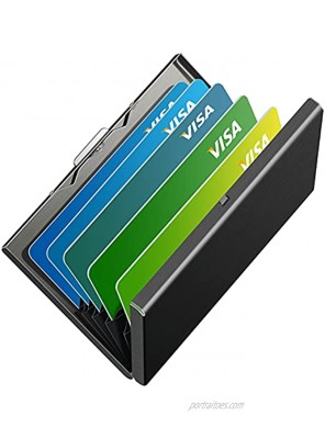 Swelite Slim RFID Credit Card Holder Metal Wallet Stainless Steel Cards Protector Case Business Card Holder for Men or Women
