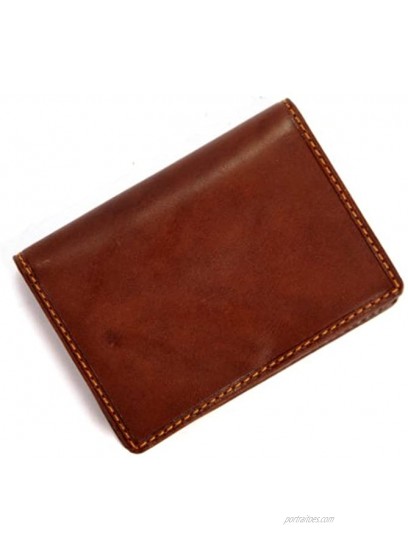 Tony Perotti Unisex Italian Cow Leather Front Pocket Business and Credit Card Case Wallet with ID Window