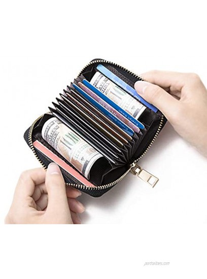 Zoppen Credit Card Wallet RFID Card Holder Zipper Cases Travel Card Wallets for Women