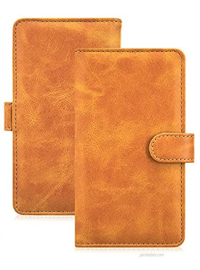 ACdream Checkbook Cover Leather RFID Blocking Check Book Wallet Protective Premium Business and Personal Duplicate Checks Holder with Credit Card Slots for Women Men