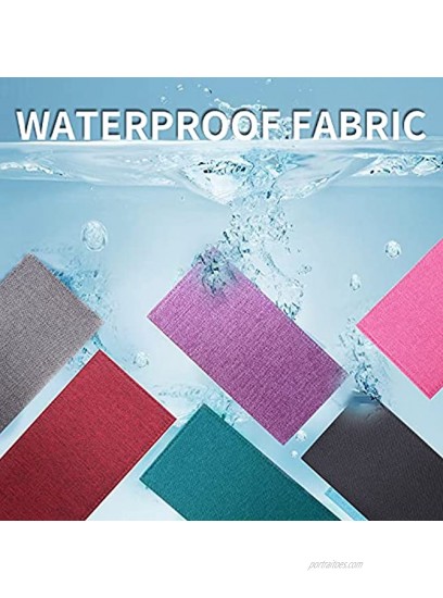 Canvas Oxford Fabric Checkbook Cover for Top & Side Registers Duplicate Checks with PVC Flap RFID Blocking for Men and Women Waterproof Sturdy Smooth