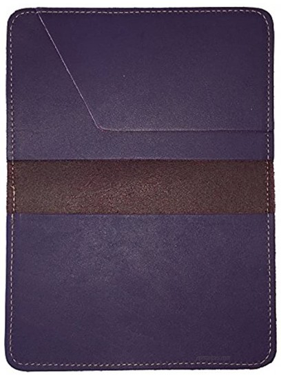 Dark Purple Leather Top Stub Checkbook Cover