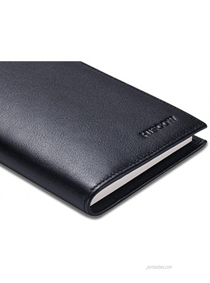 HISCOW Minimalist Checkbook Cover Full Grain Leather
