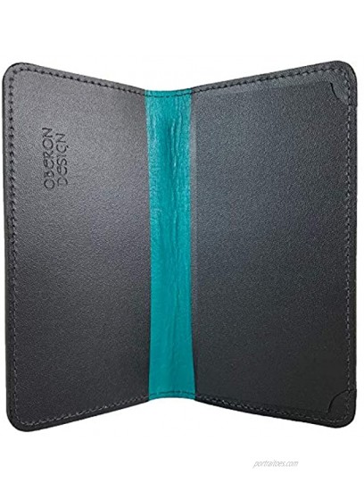 Oberon Design Hummingbirds Embossed Genuine Leather Checkbook Cover 3.5x6.5 Inches Teal