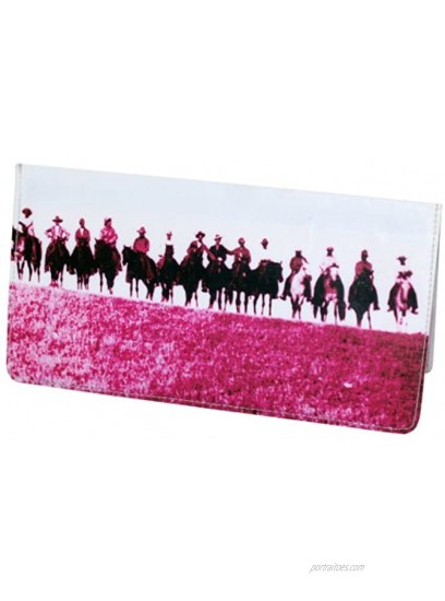 Pink Wild West Cowboy Checkbook Cover
