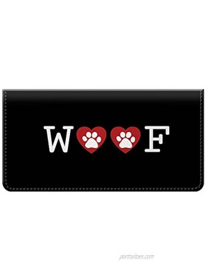 Snaptotes Dog Woof Paw Print Checkbook Cover