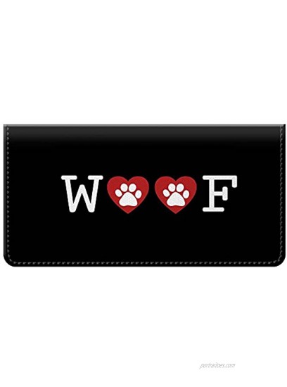 Snaptotes Dog Woof Paw Print Checkbook Cover