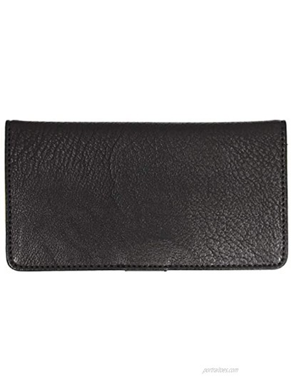 Snaptotes Leatherlike Checkbook Cover for Duplicate Checks with Pen Loop for Men and Women