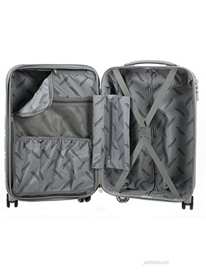 American Green Travel 3-Piece Hardside Spinner Luggage Set with TSA Lock Black One Size