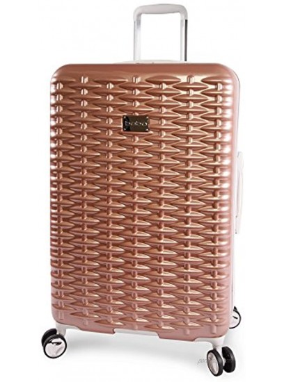 BEBE Women's Lydia 2 Piece Set Suitcase with Spinner Wheels Rose Gold One Size