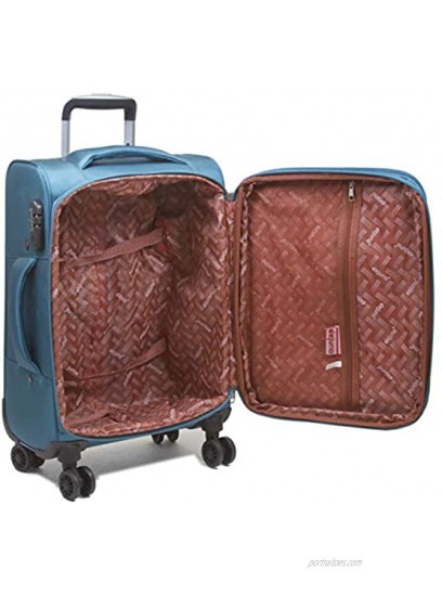 Dejuno Twilight Lightweight Nylon 3-Piece Spinner Luggage Set Charcoal
