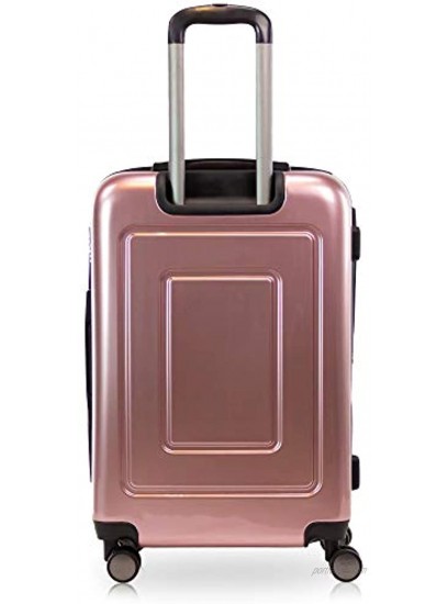 Happy Trolley Luggage Pink Gold Set of 3 S M XL