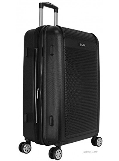 Kemyer 3-piece Hardside Tsa Lock Lightweight Spinner Rolling Luggage Set Black