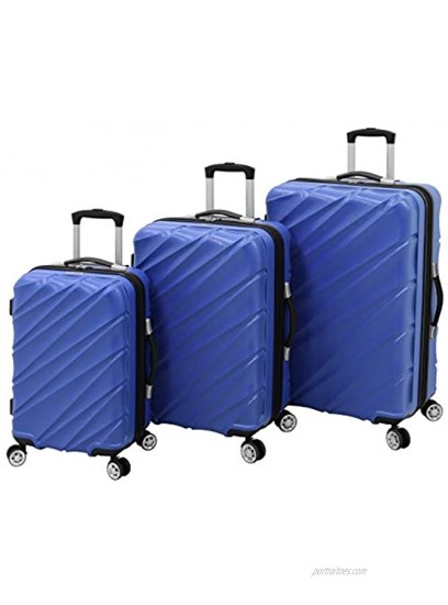 LONDON FOG Hardside Spinner Luggage Cobalt 3 Piece Set