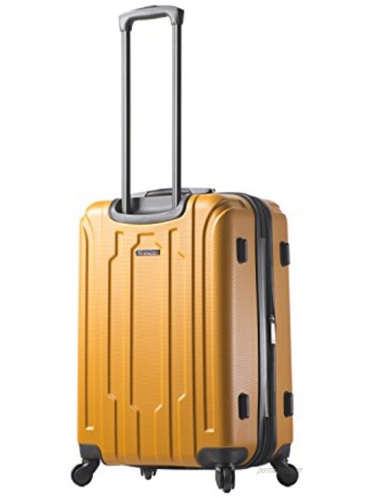 Mia Toro Crosetti Hardside Spinner Luggage Three Piece Set Gold One Size