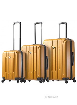 Mia Toro Crosetti Hardside Spinner Luggage Three Piece Set Gold One Size