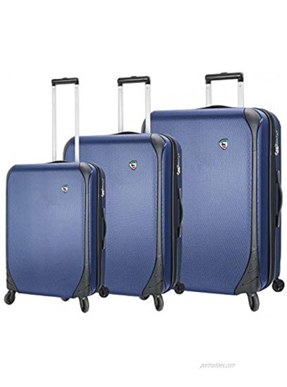 Mia Toro Italy Aquila Hardside Spinner Luggage 3 Piece Set Blue One Size