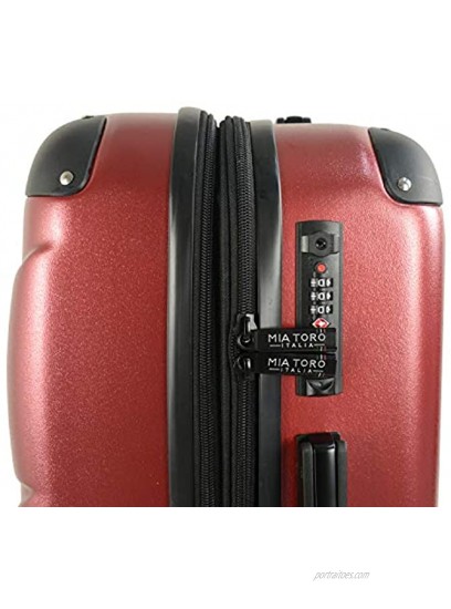 Mia Toro Italy Cadeo Hardside Spinner Luggage 3pc Set Black One Size