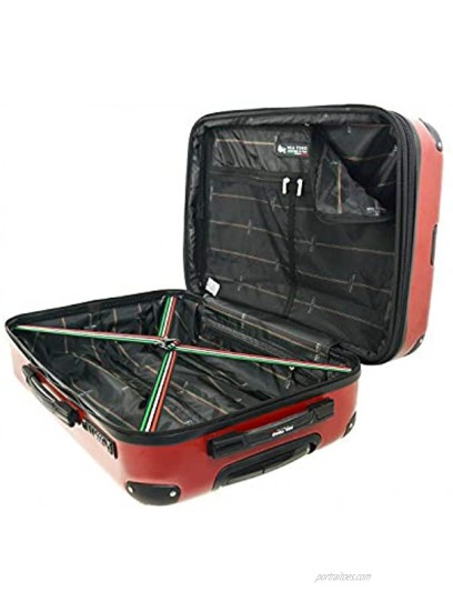 Mia Toro Italy Cadeo Hardside Spinner Luggage 3pc Set Black One Size