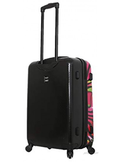 Mia Toro Italy Duaiv Hardside Spinner Luggage 3 Piece Set,zebre Zebra One Size