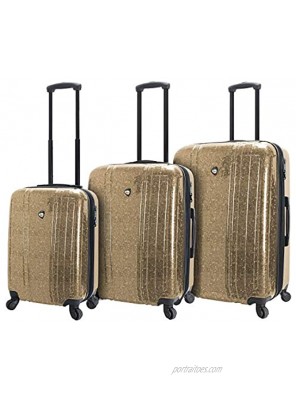 Mia Toro Italy Gita Hardside Spinner Luggage 3pc Set Gold One Size