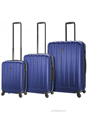 Mia Toro Italy Illeso Hardside Spinner Luggage 3pc Set-Blue One Size