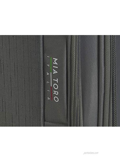 Mia Toro Italy Livigno Softside Spinner Luggage 3 Piece Set Grey One Size