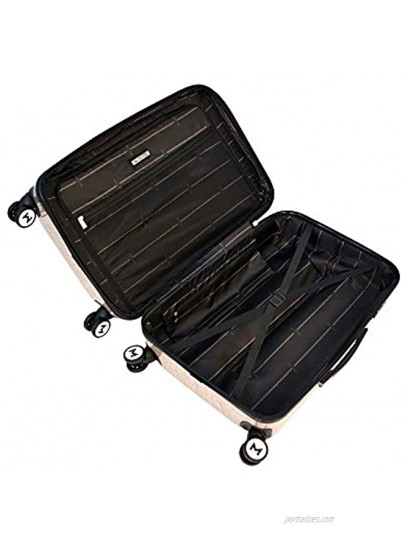 Mia Toro Italy Macchiolina Polish Hardside Spinner Luggage 3pc Set Blue One Size