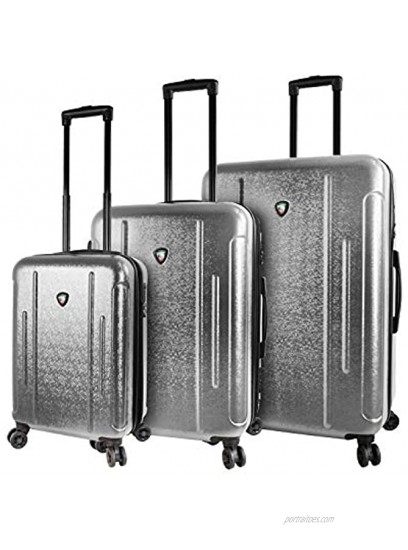 Mia Toro Italy Manta Hardside Spinner Luggage 3pc Set Silver One Size