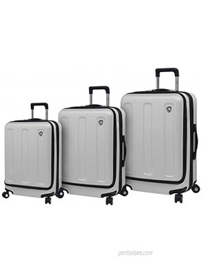 Mia Toro Italy Profondito Hardside Spinner Luggage 3 Piece Set White One Size