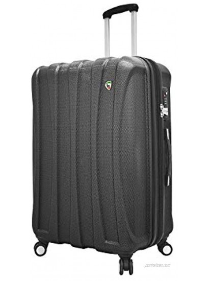 Mia Toro Italy Tasca Fusion Hardside Spinner Luggage 2pc Set  Black One Size
